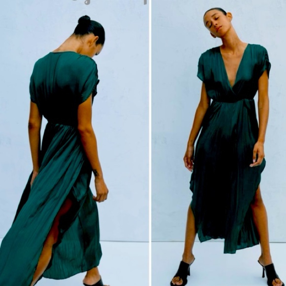 Zara Emerald Split Leg Jumpsuit